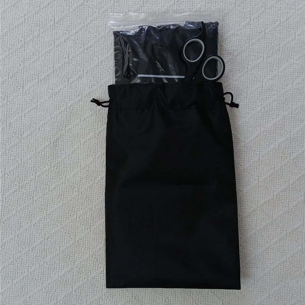 Wahl Hair Cutting Cape and Premium Barber Shears Set in Pouch Black
